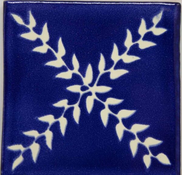 Carrelage mexicain Colibri Azulejos - ARBOR BLANC / BLEU