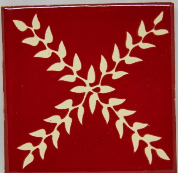 Carrelage mexicain Colibri Azulejos - ARBOR BLANC / ROUGE