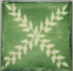 Carrelage mexicain Colibri Azulejos - ARBOR BLANC / VERT