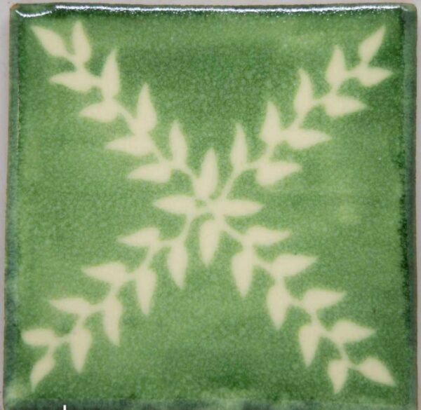 Carrelage mexicain Colibri Azulejos - ARBOR BLANC / VERT