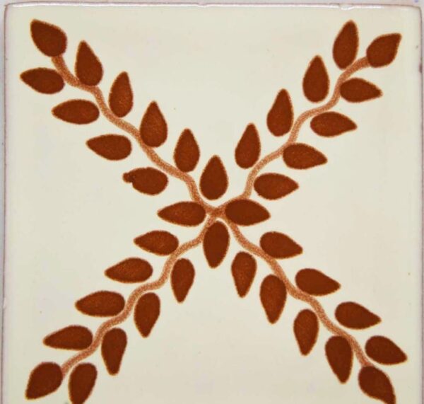 Carrelage mexicain Colibri Azulejos - ARBOR CHAMOIS / BLANC