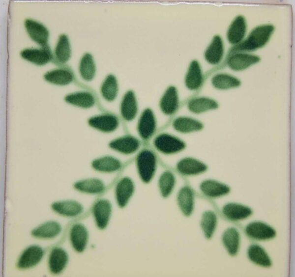 Carrelage mexicain Colibri Azulejos - ARBOR VERT / BLANC