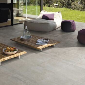 Carrelage extérieur antidérapant effet béton - terrasse Ascot Prowalk Pearl
