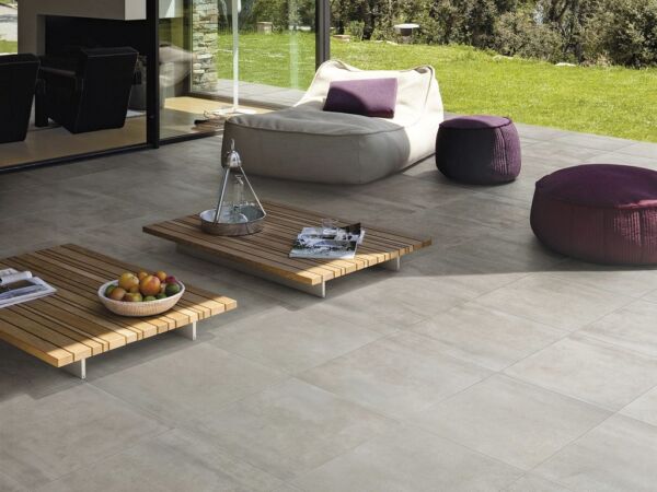 Carrelage extérieur antidérapant effet béton - terrasse Ascot Prowalk Pearl