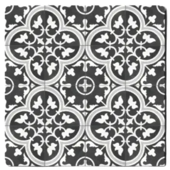 Carrelage imitation carreaux de ciment Diffusion Céramique ARTE DUE BLACK