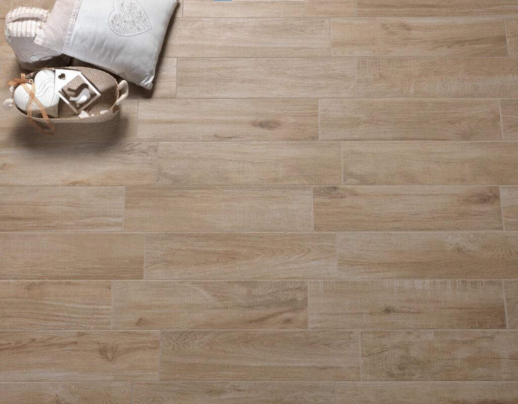 Sol en carrelage imitation parquet bois Paul NORWAY couleur HONEY - Carrelage italien haut de gamme