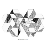 Carrelage noir et blanc hexagonal Itt COMIC