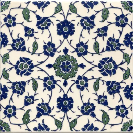 Carrelage oriental en faience de Tunisie Dorémail - Collection Tradition, motif NARMIN