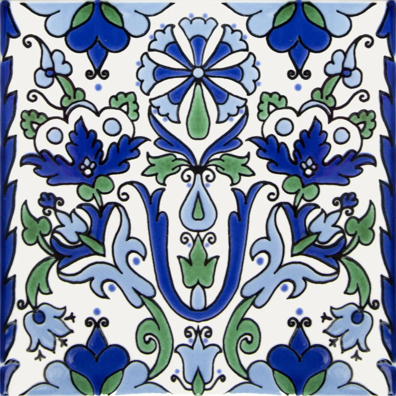 Carrelage oriental Dorémail TRADITION - motif SAMARRA VERT