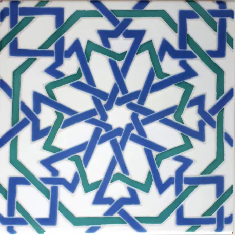 Carrelage oriental marocain en faience de Tunisie Dorémail - Collection Tradition, motif MEKNES