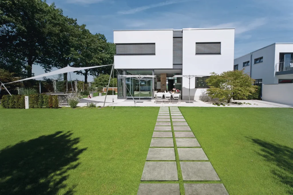 carrelage extérieur antidérapant - Dallage 2cm pour terrasse et jardin Ascot PROWALK - couleur GREY OUT 60x60cm