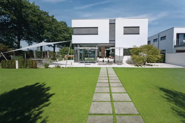 carrelage extérieur antidérapant - Dallage 2cm pour terrasse et jardin Ascot PROWALK - couleur GREY OUT 60x60cm