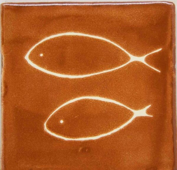 Carrelage mexicain Colibri Azulejos - FISH BLANC / CHAMOIS
