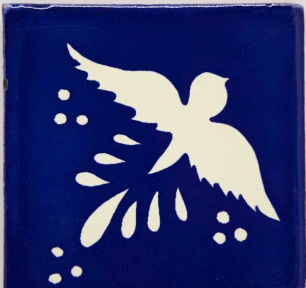 Carrelage mexicain Colibri Azulejos - FLIGHT BLANC / BLEU