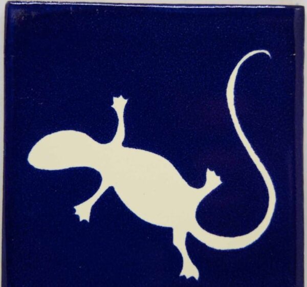Carrelage mexicain Colibri Azulejos - IGUANA BLANC / BLEU