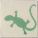 Carrelage mexicain Colibri Azulejos - IGUANA VERT / BLANC
