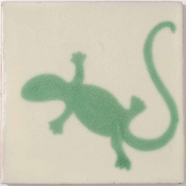 Carrelage mexicain Colibri Azulejos - IGUANA VERT / BLANC