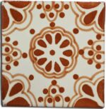 Carrelage mexicain Colibri Azulejos - LACE CHAMOIS / BLANC