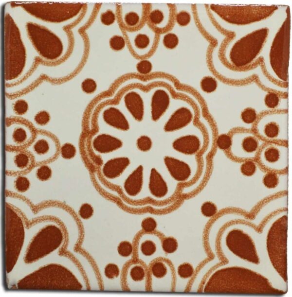 Carrelage mexicain Colibri Azulejos - LACE CHAMOIS / BLANC