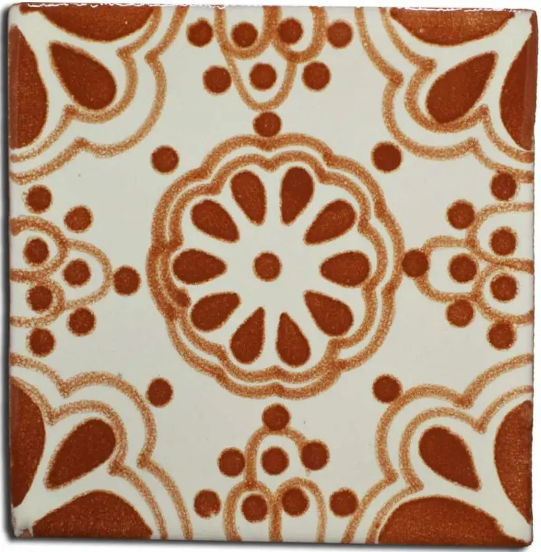 Carrelage mexicain Colibri Azulejos - LACE CHAMOIS / BLANC