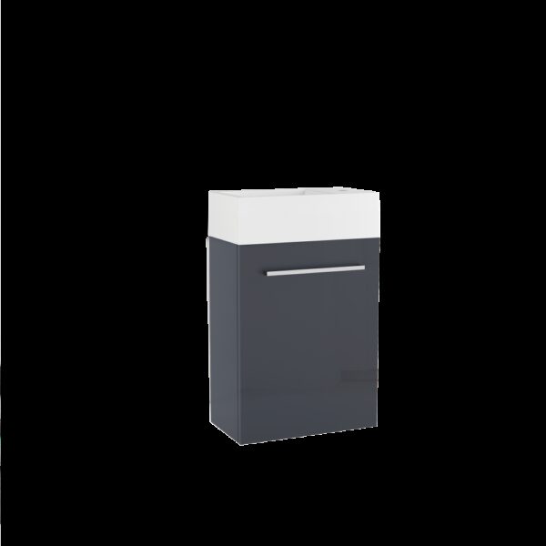 Meuble lave-mains gris avec vasque Ozé LUPIO