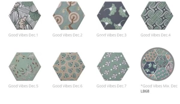 Carrelage hexagonal Cevica GOOD VIBES - PATCHWORK MIX
