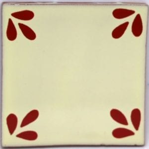 Carrelage mexicain Colibri Azulejos - SEVILLE ROUGE BLANC