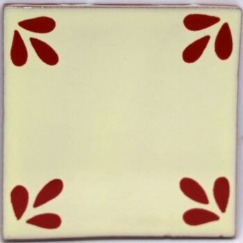 Carrelage mexicain Colibri Azulejos - SEVILLE ROUGE BLANC