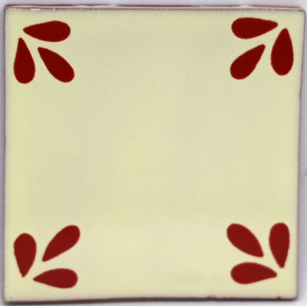 Carrelage mexicain Colibri Azulejos - SEVILLE ROUGE BLANC
