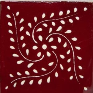 Carrelage mexicain Colibri Azulejos - TULUM BLANC ROUGE