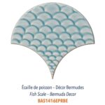 Diffusion Céramique - Carrelage bleu ECAILLES DE POISSON - DECOR BERMUDES