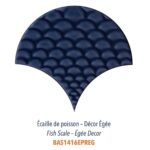 Diffusion Céramique - Carrelage bleu ECAILLES DE POISSON - DECOR EGEE
