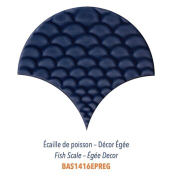 Diffusion Céramique - Carrelage bleu ECAILLES DE POISSON - DECOR EGEE