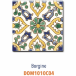 Faience de Tunisie artisanale et traditionnelle DOREMAIL Les TUNISIENS - motif BORGINE