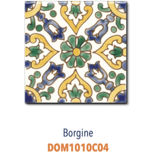 Faience de Tunisie artisanale et traditionnelle DOREMAIL Les TUNISIENS - motif BORGINE