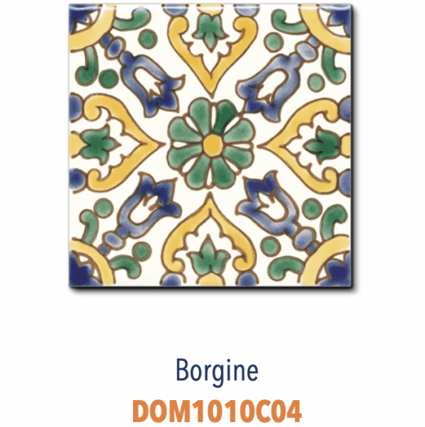Faience de Tunisie artisanale et traditionnelle DOREMAIL Les TUNISIENS - motif BORGINE
