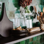 Zellige marocain vert émeraude - crédence de cuisine - Diffusion Céramique
