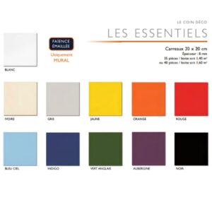 Carrelage couleur ESSENTIELS Diffusion Céramique
