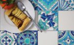 DOREMAIL carrelage patchwork tunisien bleu-vert