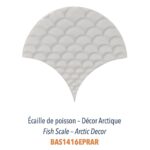 Diffusion Céramique - Carrelage bleu marine ECAILLES DE POISSON - blanc DECOR ARCTIQUE