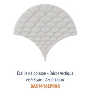 Diffusion Céramique - Carrelage bleu marine ECAILLES DE POISSON - blanc DECOR ARCTIQUE