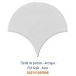 Diffusion Céramique - Carrelage bleu marine ECAILLES DE POISSON - blanc ARCTIQUE