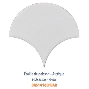 Diffusion Céramique - Carrelage bleu marine ECAILLES DE POISSON - blanc ARCTIQUE