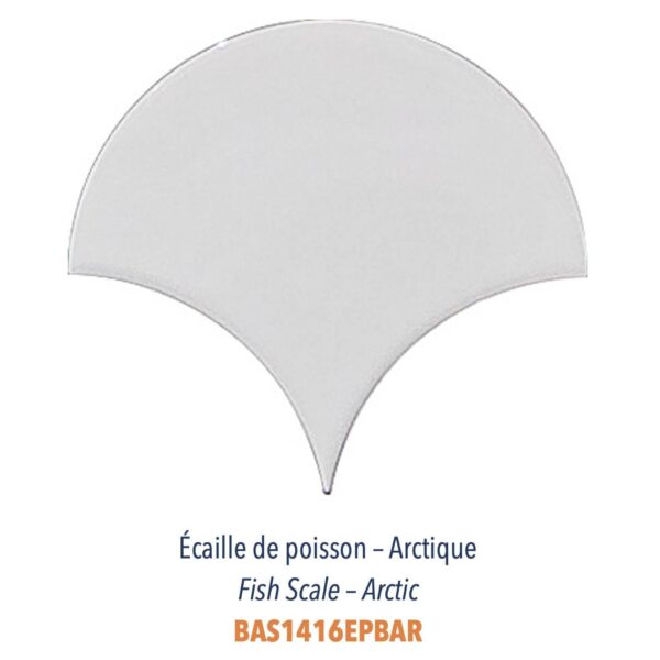 Diffusion Céramique - Carrelage bleu marine ECAILLES DE POISSON - blanc ARCTIQUE