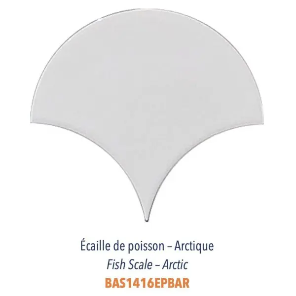 Diffusion Céramique - Carrelage bleu marine ECAILLES DE POISSON - blanc ARCTIQUE