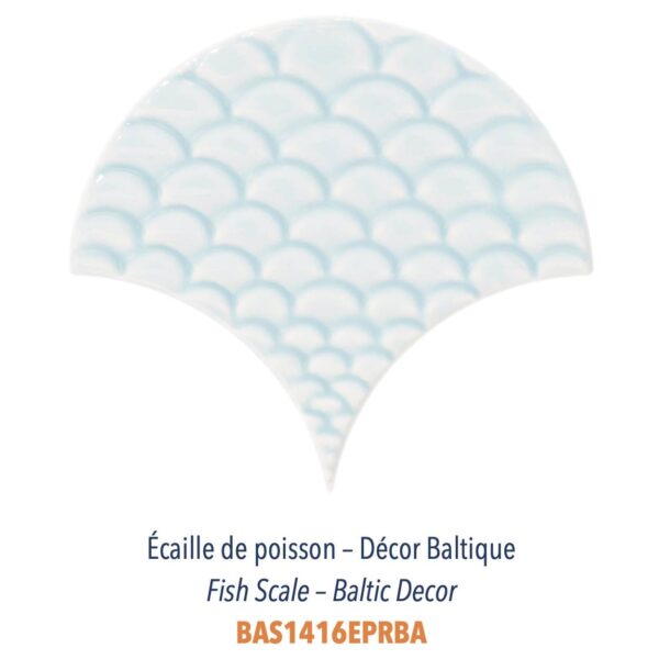 Diffusion Céramique - Carrelage bleu ECAILLES DE POISSON - DECOR BALTIQUE