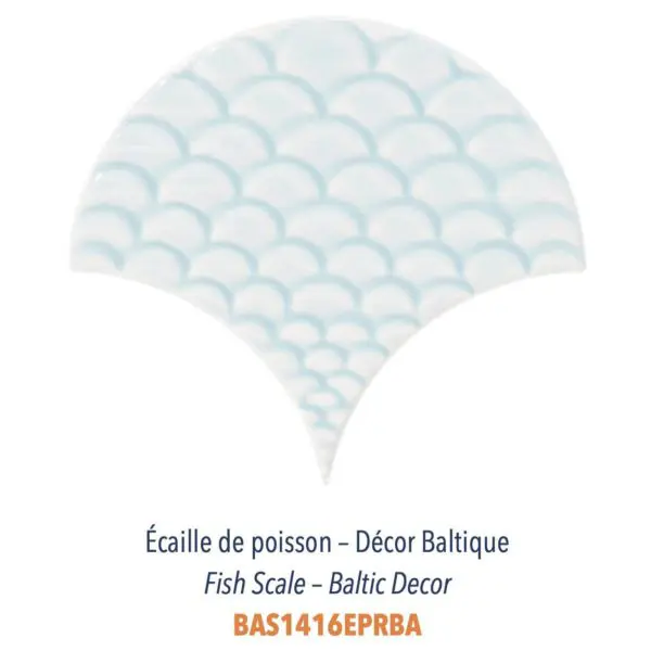 Diffusion Céramique - Carrelage bleu ECAILLES DE POISSON - DECOR BALTIQUE