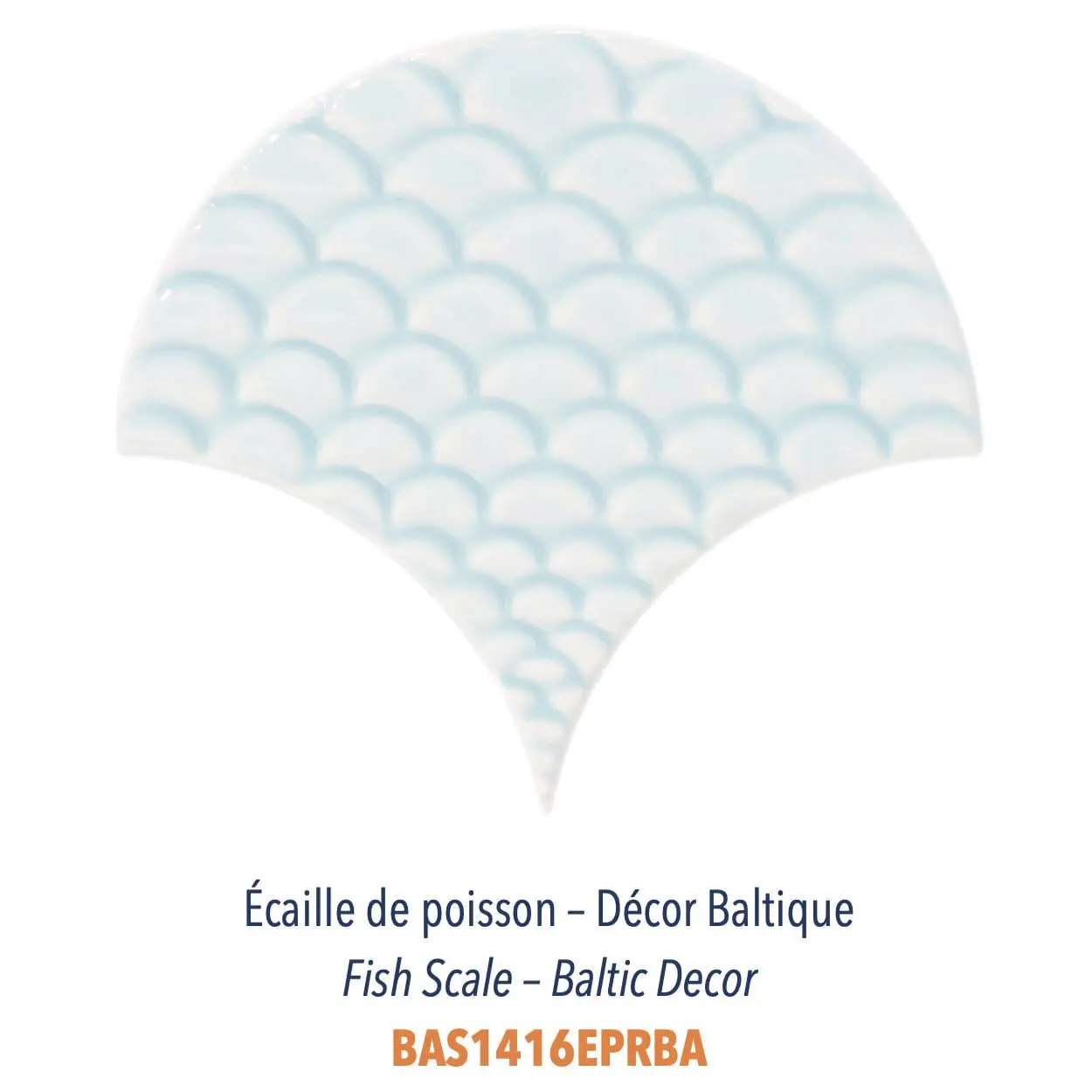 Diffusion Céramique - Carrelage bleu ECAILLES DE POISSON - DECOR BALTIQUE