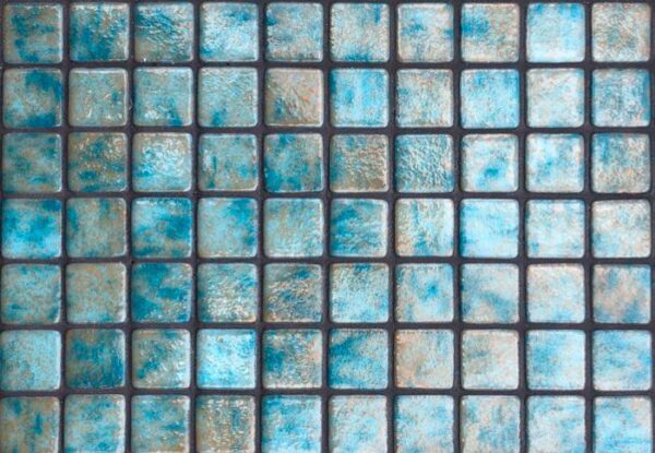 Mosaïque effet piscine Pierre de Bali - Reviglass PARADISE STONES AGUAMARINA