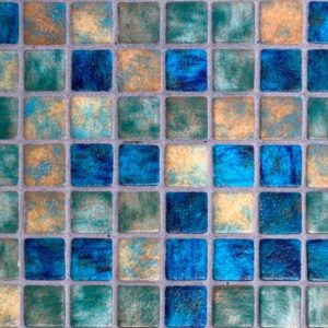 Mosaïque effet piscine Pierre de Bali - Reviglass PARADISE STONES coloris BLUE BALI